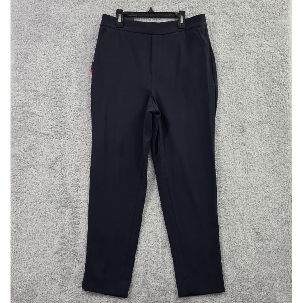 Banana Republic Dress Pants Womens 8 Navy Blue Tapered Pull On Stretch Ankle NWT